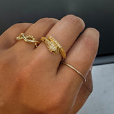 Gold Filled Snake Sparkle Ring